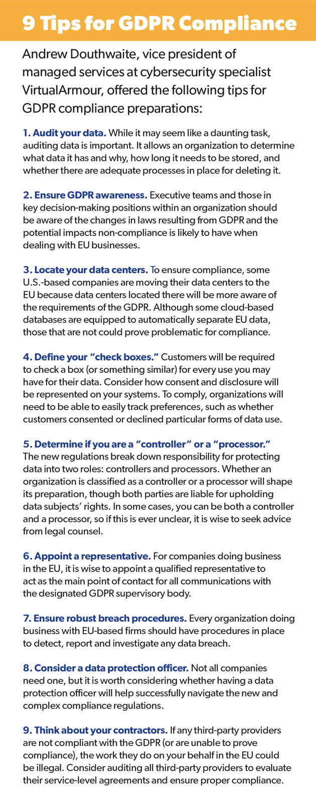 GDPR compliance tips