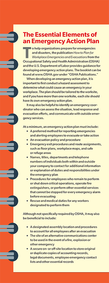 essential elements of an emergency action plan