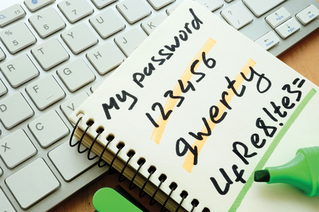 weak passwords