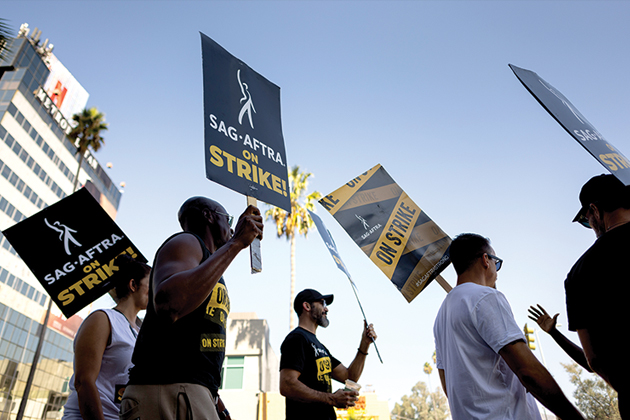 members of SAG-AFTRA union on strike in 2023